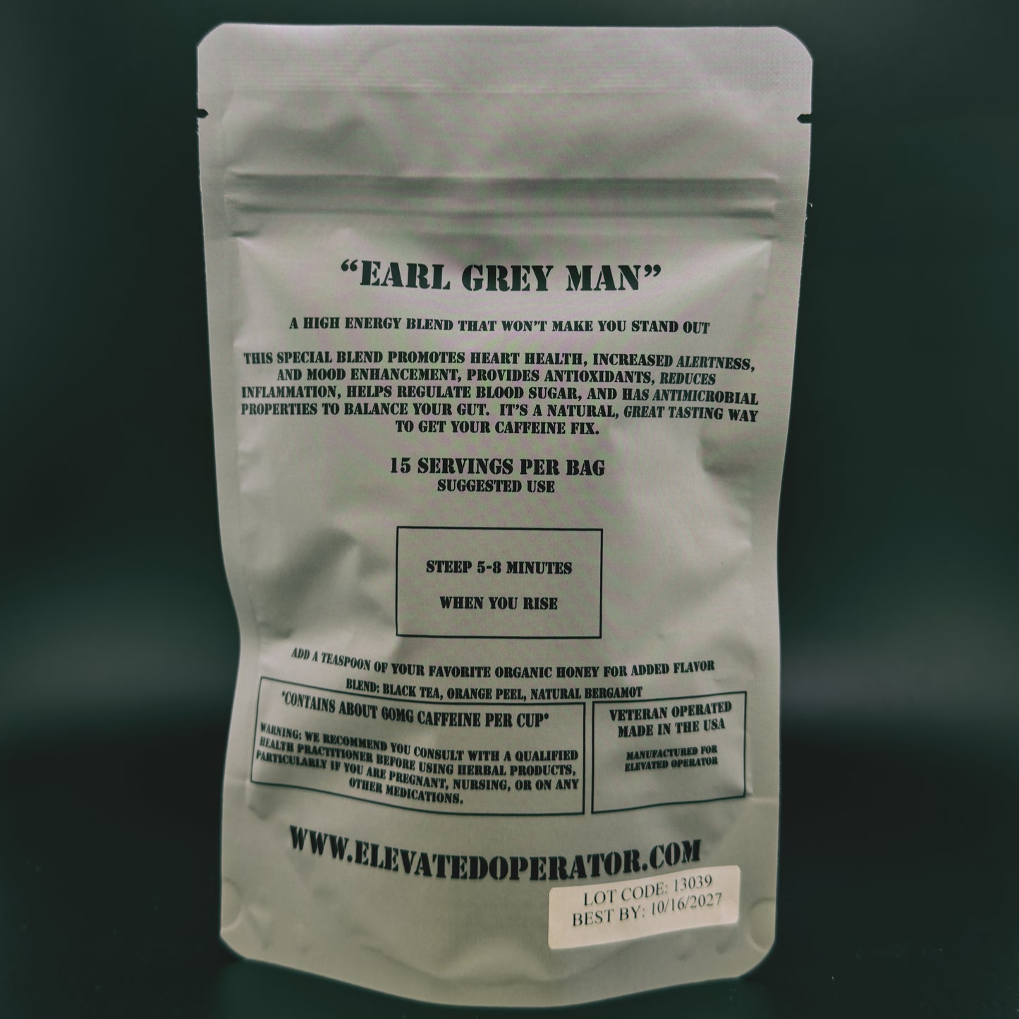 "Earl Grey Man" Sachets - Day Ops Tea